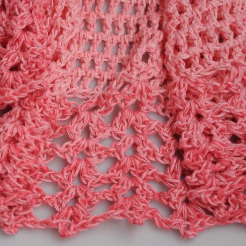 Gyümölcsfagyi kendő – könnyed nyári ölelés színátmenetes fonalból