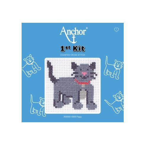 Anchor 1st Xszemes kit -  szürke cica 