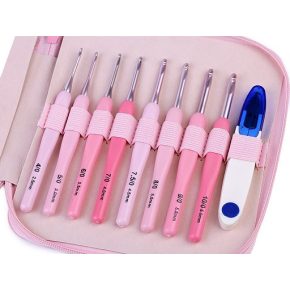 Rózsaszín horgolótűkészlet