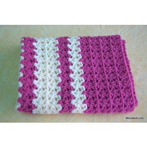 Ciklámen-törtfehér takaró