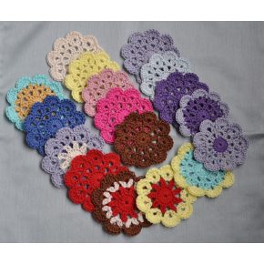 Horgolt poháralátét szett 4 darabos - rendelésre