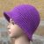 Lila női kalap - télre