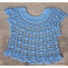 Horgolt felső - cat's cradle mintával