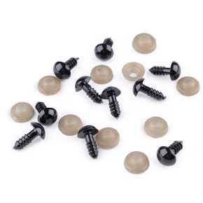 Fekete biztonsági szem 10 mm