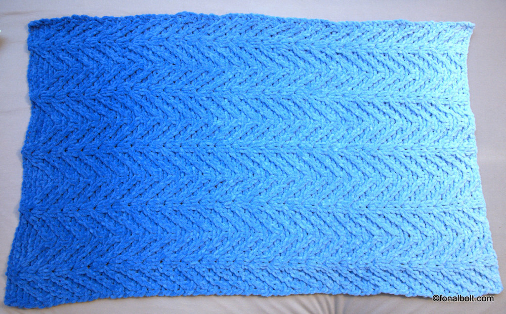 Kék ombré takaró