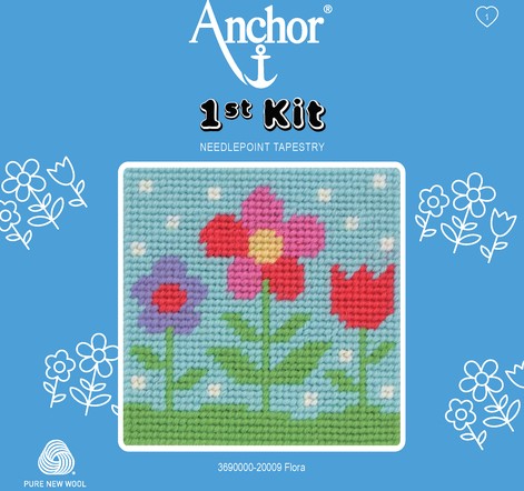 Anchor 1st gobelin kit - virágok 
